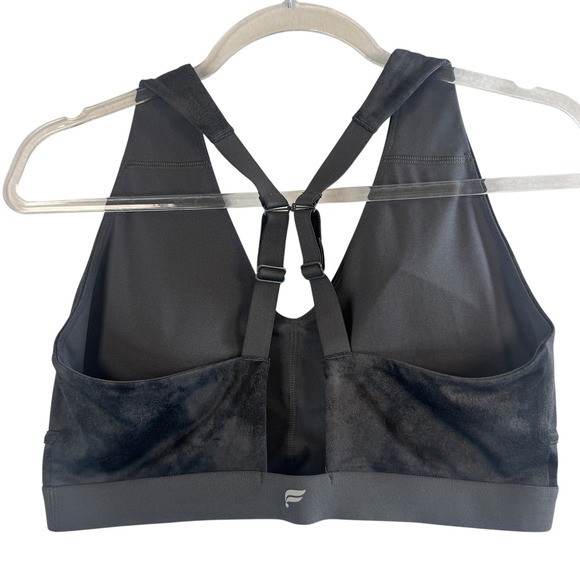 Fabletics Onyx Smudge V Neck Strappy Back‎ M Support Sports Bra L Diamond Dye - Picture 2 of 9